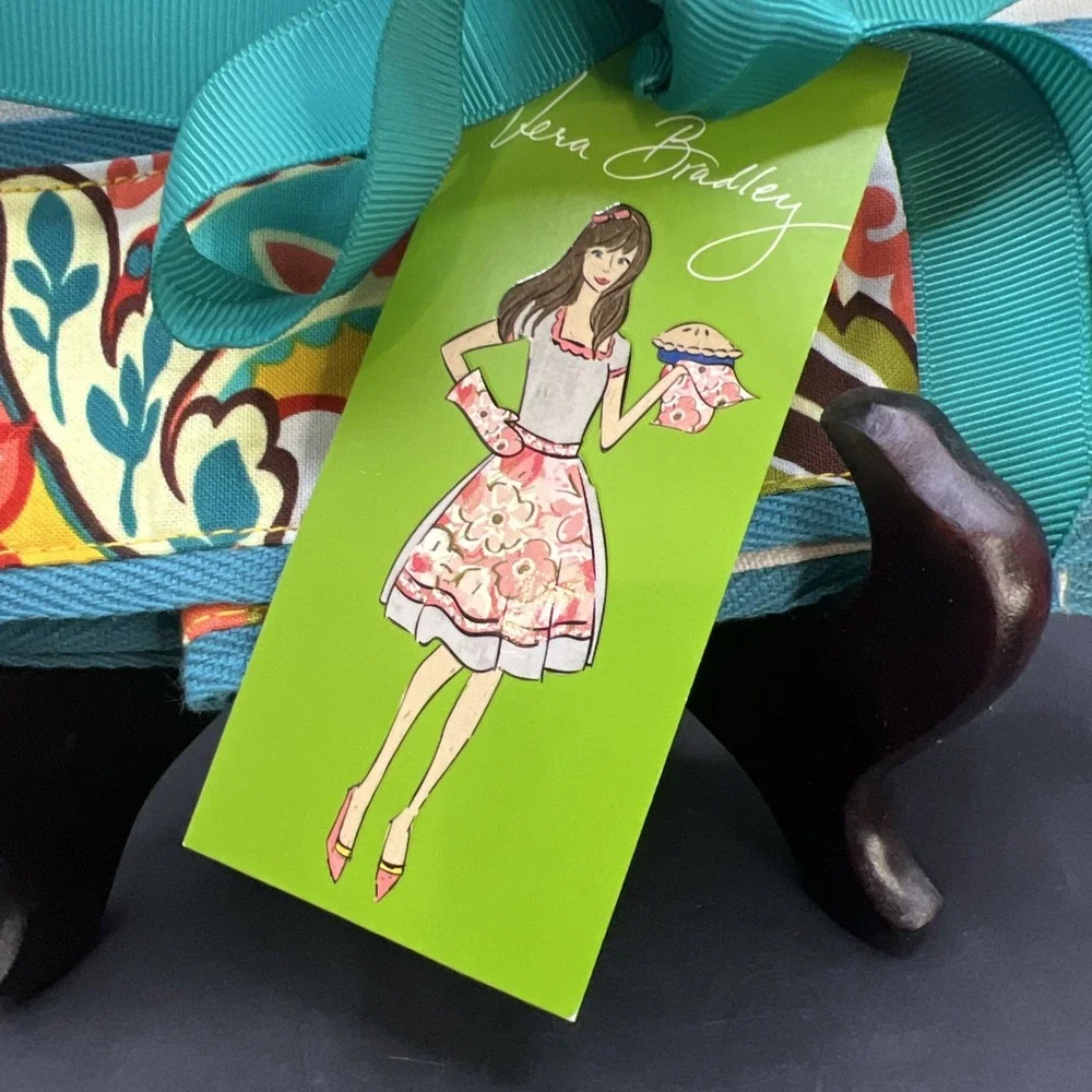 Vera Bradley Tea Towel Floral Hummingbird Embroidered Kitchen Decorating Towel